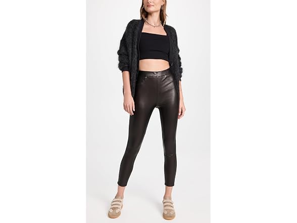 Spanx Women (S) Leather Like Ankle Skinny Pants