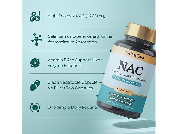 NAC Supplement 1 200 mg 100 percent Pure N Acetyl