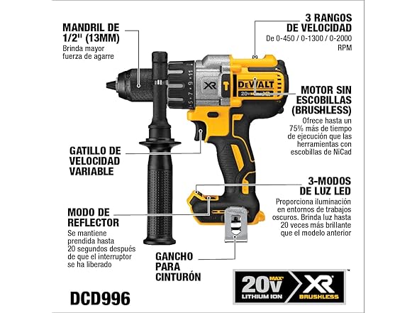 DEWALT DCD996B 20V MAX XR Hammer Drill Driver