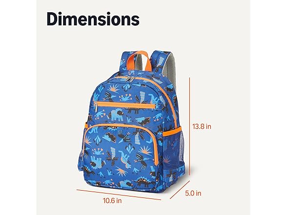 Amazon Essentials Kids Backpack with Multiple Storage Pockets Blue Navy
