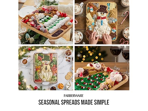 Farberware Tree Build-A-Board with Clear Locking Lid 