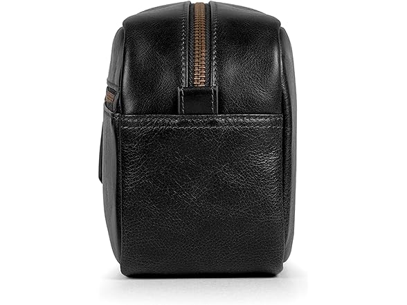 Londo Genuine Leather Travel Toiletry Bag Black