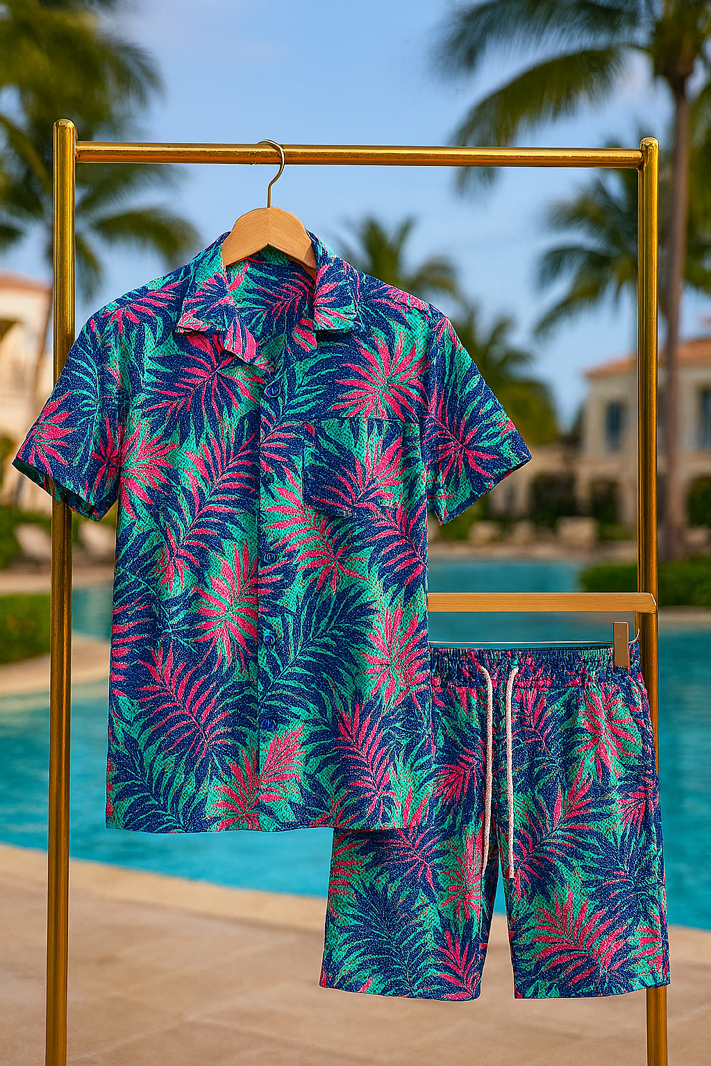 2Pc Mens Top & Bottom Beach Set - Gallery 68