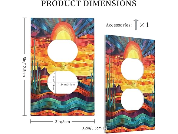 Plant Light Switch Cover 1Gang Boho