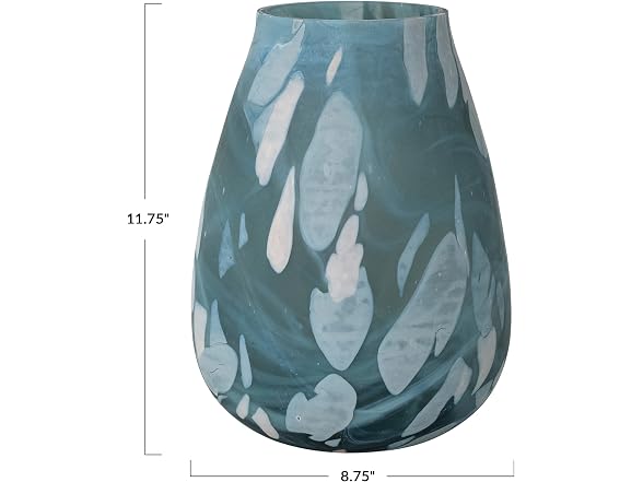 Creative Co-Op Round Art Glass Vase, Multicolor