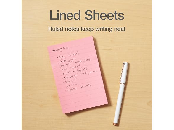 Redi-Tag Sticky Notes,4 x 6 inch, Ruled