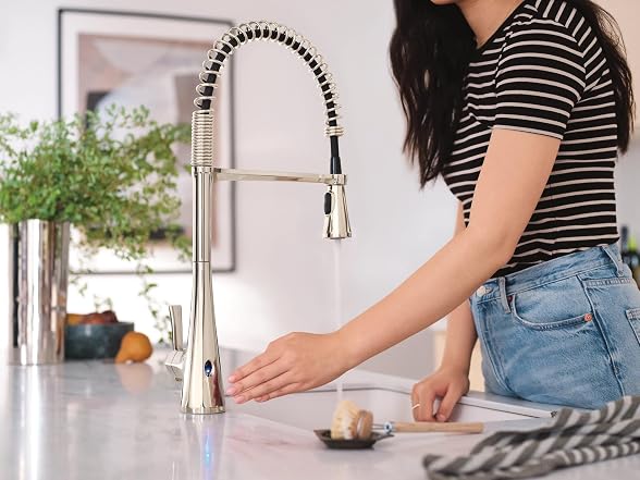 Moen Sinema Polished Nickel Touchless Kitchen Faucet