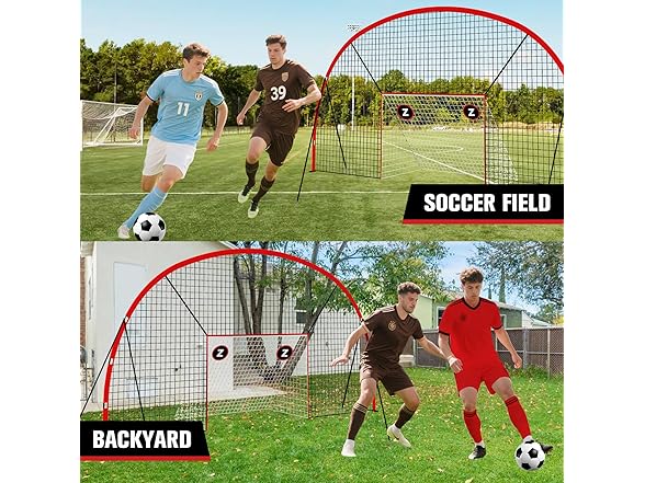 ZEALFEEL 3-in-1 Soccer Backstop Net