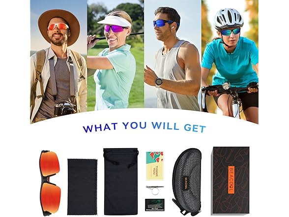 BEACOOL Polarized Sports Sunglasses