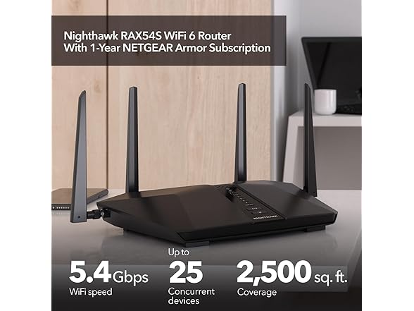 Netgear RAX54S-100NAS Nighthawk AX6 6-Stream AX5400 