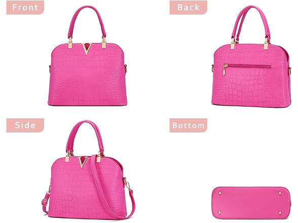JHVYF Hot Pink Purse Womens Handbag