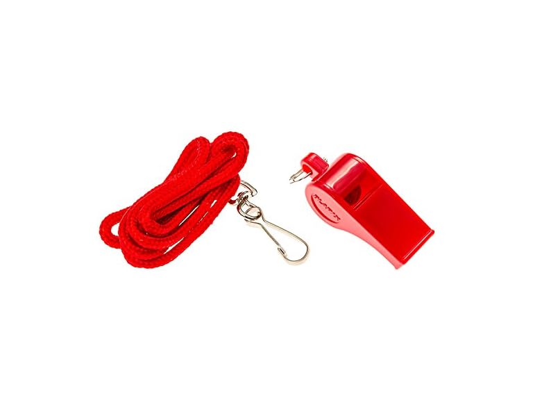 BLARIX Lifeguard Pea Whistle and Lanyard (Red Red)