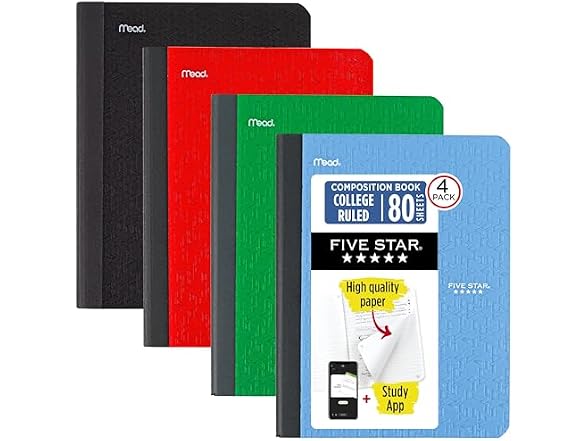 Five Star Five Star Composition Book + Study App