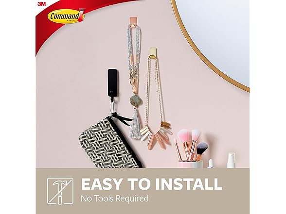 Command 17032BR-4ES Metallic Hooks