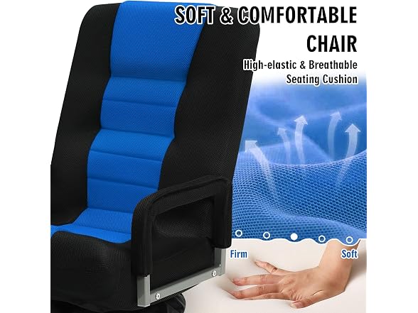 Swivel Floor Gaming Chair w/Armrests
