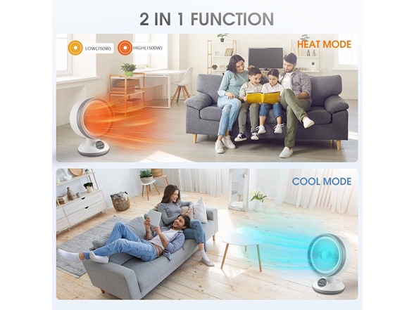 VIENTO 2 in 1 Heater Fan Combo
