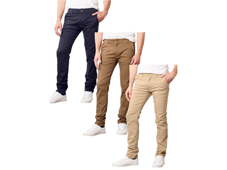 3-Pack Men's Slim Fitting Super Flex Stretch Chino Pants (Sizes, 30-42)