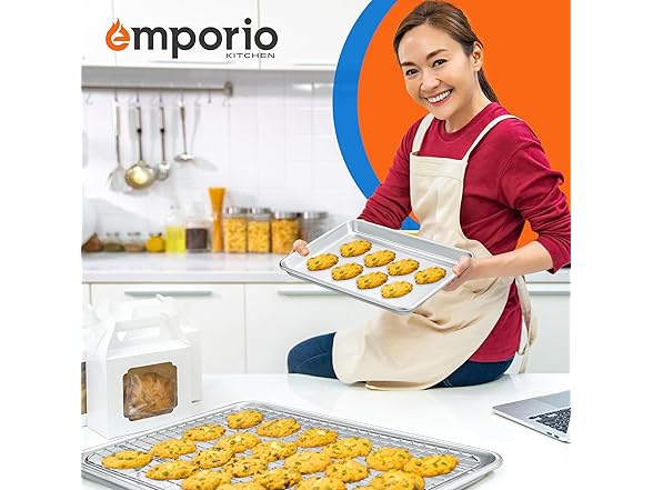 Emporio Aluminum Baking Pan 2pk- 10.5"x15"