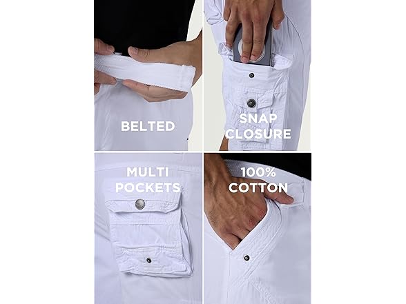 X RAY Cargo Shorts (36) White
