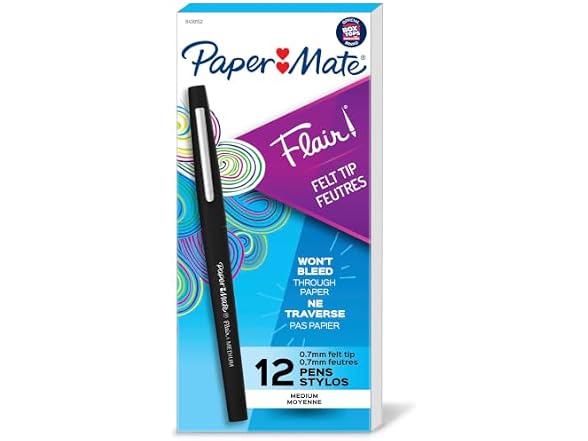 Paper Mate Paper Mate Flair Felt Tip Pens, Medium