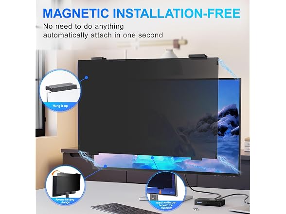 23.6" Magnetic Monitor Privacy Screen