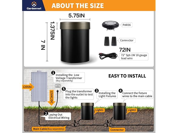 Gardenreet In Ground Well Light - Brass 12V Ip65