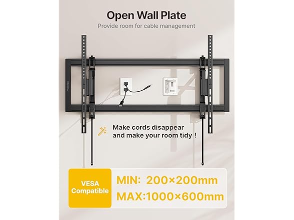 monTEK Heavy Duty Tilting TV Wall Mount | 55-105"