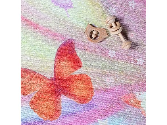 Superior 2'x3' Butterfly Non-Slip Kids Rug