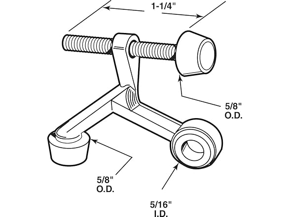 Prime-Line MP10498-5 Hinge Pin Door Stop, 1-1