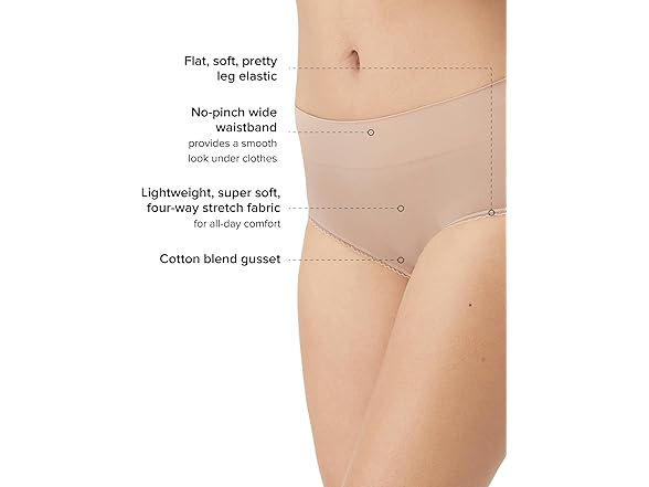 Wacoal (S & XXL) Feeling Flexible Brief Panty