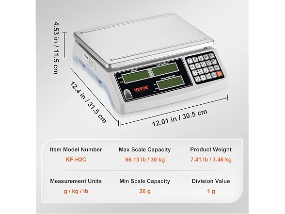 Industrial Counting Scale, 15 kg x 0.5
