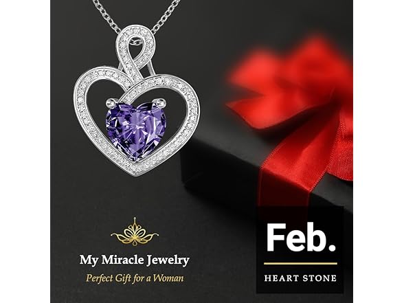MYMIRACLE Heart Necklace February