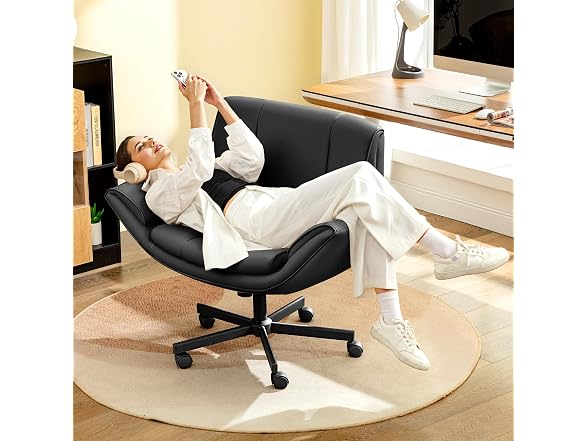 HeroSet W0893 Criss Cross Chair with Wheels Armrests 1 (Open Box)