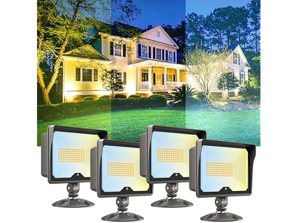 CINOTON 55W LED Flood Light 3CCT 4 Pack