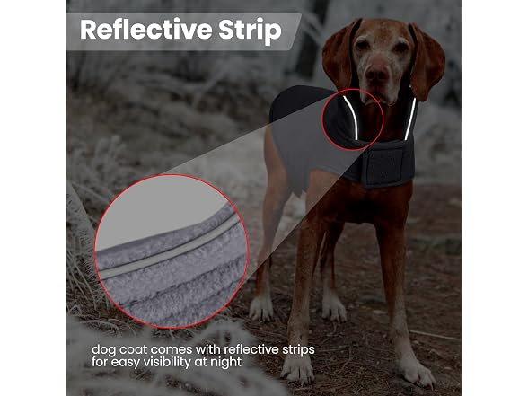 DENTRUN Reversible Dog Winter Coat, Windproof