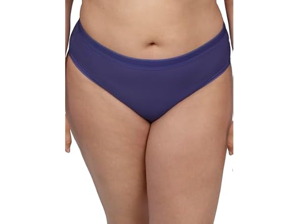 Curvy Couture (3X) Blue High Cut Brief