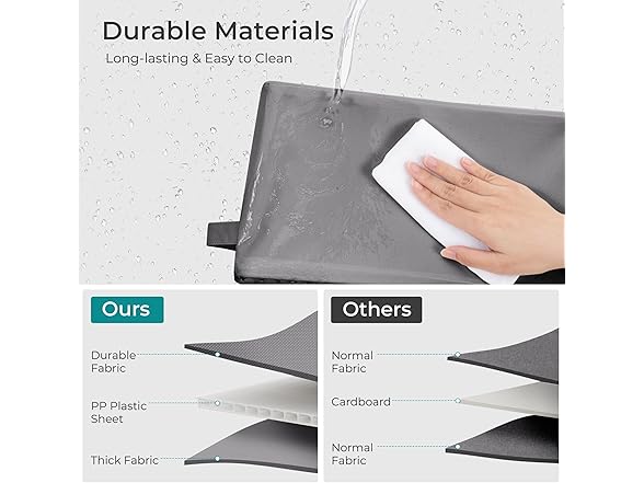 STORAGEIDEAS Storage Basket Bins with Metal Frame Grey