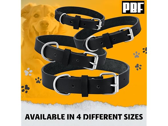 PBF Leather Dog Collar - Genuine Top