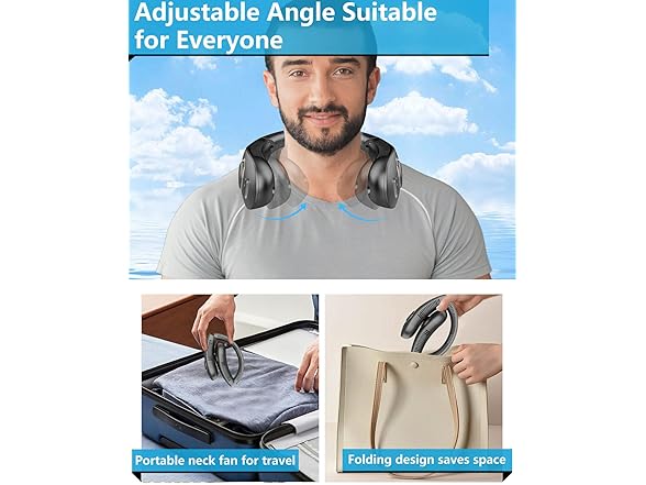 FWV Misting Neck Fan, Chargeable Fan