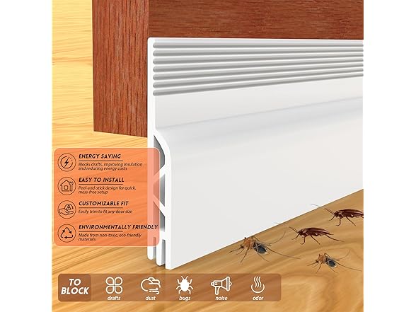 Door Draft Stopper White 78"
