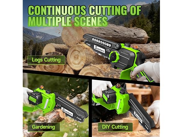 Sunchers Mini Electric Chainsaw Cordless, 6 Inch