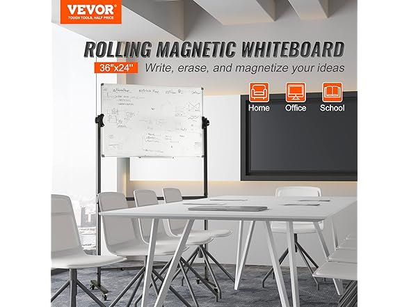 VEVOR Rolling Magnetic Whiteboard
