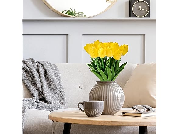 Mikasa Elements Artificial 13" Yellow Tulips