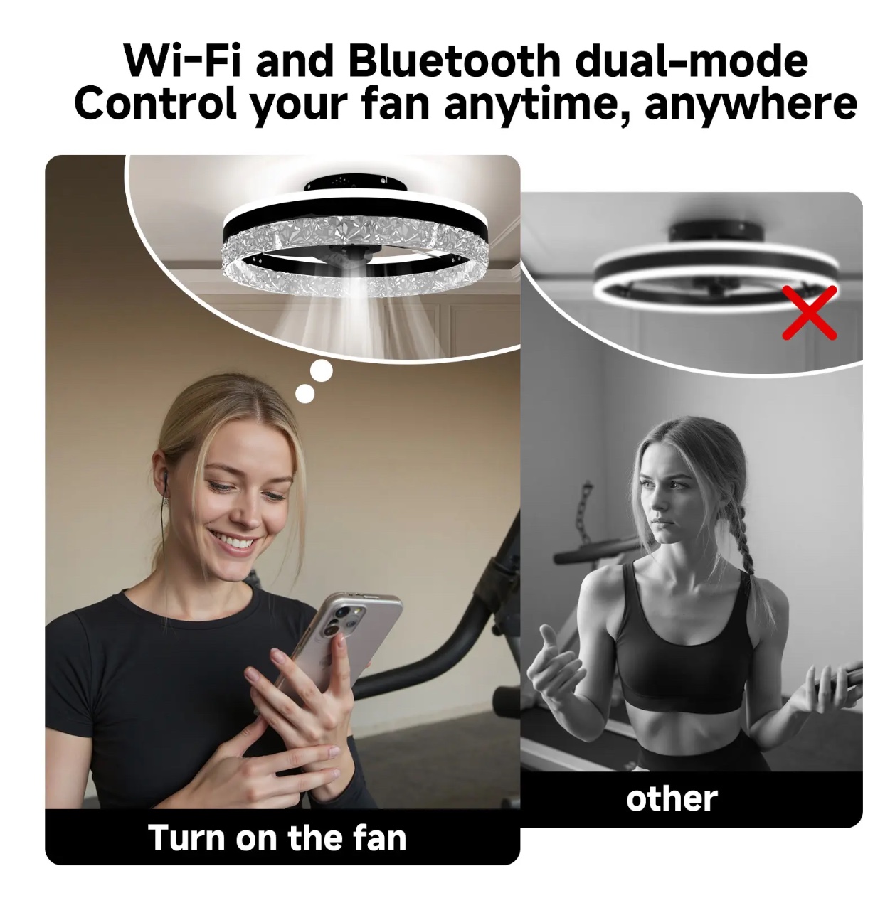 Smart RGB LED Ceiling Fan 20 w/ Remote - Gallery 13