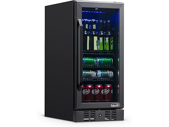 Newair Built-in Beverage Black Fridge - 96 Cans