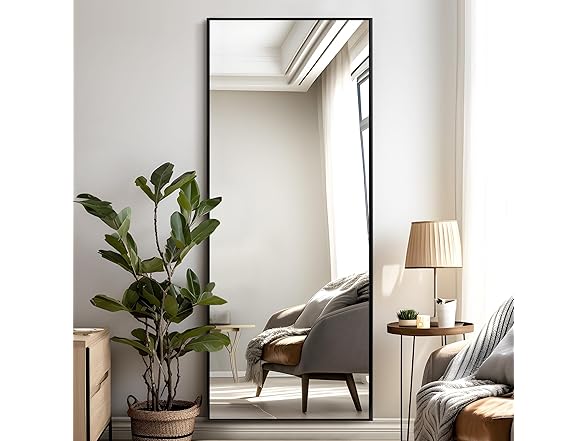 NicBex Full Length Mirror w/Stand, 64"x24"