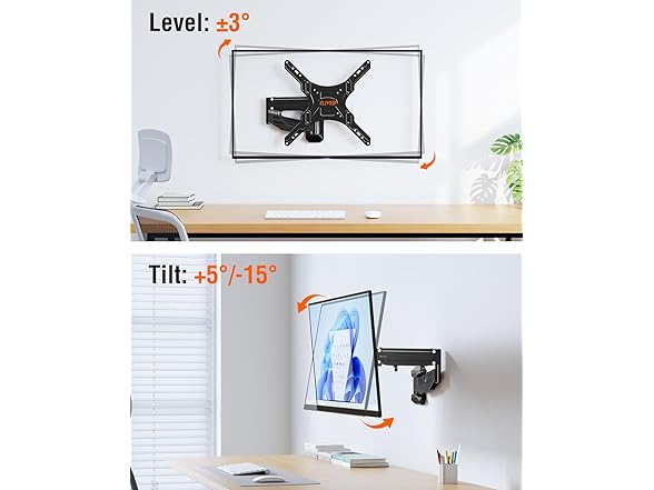 ELIVED Height Adjustable TV Mount | 23-55In