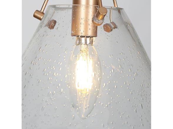 KSANA Gold Pendant Light Seeded Glass