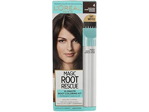 L'Oreal Root Rescue #4 Dark Brown Hair Color, 1ct