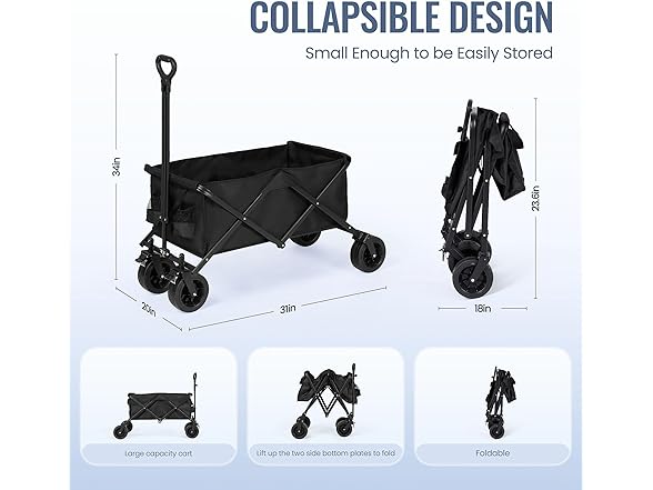 BODIOO Collapsible Wagon Cart